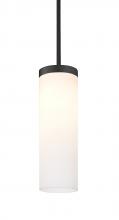 Besa Lighting 1TT-FRIZOG-BK - Besa Friz Stem Pendant, Opal Glossy, Black Finish, 1x75W Medium Base