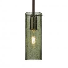 Besa Lighting 1TT-JUNI10MS-BR-L - Besa, Juni 10 Stem Pendant, Moss Bubble, Bronze, 1x60W Medium Base, 15Ft. Cord