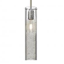 Besa Lighting 1TT-JUNI16CL-SN-L - Besa, Juni 16 Stem Pendant, Clear Bubble, Satin Nickel, 1x60W Medium Base, 15Ft. Cord