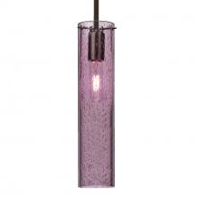 Besa Lighting 1TT-JUNI16PL-BR-L - Besa, Juni 16 Stem Pendant, Plum Bubble, Bronze, 1x60W Medium Base, 15Ft. Cord