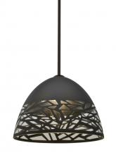 Besa Lighting 1TT-KIEVBK-BR - Besa Kiev Stem Pendant, Black, Bronze Finish, 1x60W Medium Base