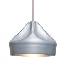 Besa Lighting 1TT-LOTUS-SN-L - Besa Lotus Stem Pendant, Satin Nickel Finish, 1x60W Medium Base, 15Ft. Cord