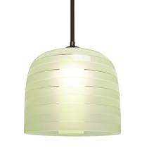 Besa Lighting 1TT-MITZI10CR-BR - Besa, Mitzi 10 Stem Pendant, Chartreuse, Bronze Finish, 1x40W Medium Base