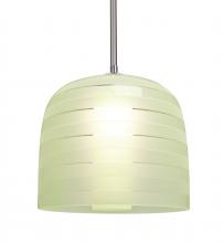 Besa Lighting 1TT-MITZI10CR-SN - Besa, Mitzi 10 Stem Pendant, Chartreuse, Satin Nickel Finish, 1x40W Medium Base