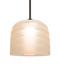 Besa Lighting 1TT-MITZI10SA-BR - Besa, Mitzi 10 Stem Pendant, Salmon, Bronze Finish, 1x40W Medium Base