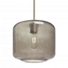 Besa Lighting 1TT-NILES10SM-SN-L - Besa Niles 10 Pendant, Smoke Bubble, Satin Nickel Finish, 1x60W Medium Base T10, 15Ft. Cord