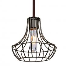 Besa Lighting 1TT-SPEZ07-BR-L - Besa Stem Pendant Spezza 7 Bronze 1x100W Medium Base, 15Ft. Cord