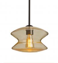 Besa Lighting 1TT-ZENGD-EDIL-BR - Besa, Zen Stem Pendant , Gold Bubble, Bronze Finish, 1x8W LED Filament