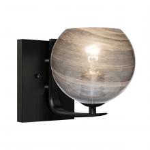 Besa Lighting 1WC-JILLYSM-BK - Besa, Jilly Vanity, Vapor Smoke, Black Finish, 1x60W Medium Base