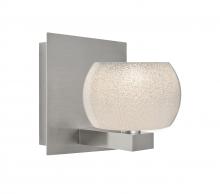 Besa Lighting 1WF-KENOWH-LED-SN - Besa, Keno Vanity, White Sand, Satin Nickel Finish, 1x3W LED