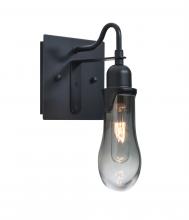Besa Lighting 1WG-WISHSM-BK - Besa Wish Wall, Smoke/Clear, Black, 1x60W Medium base