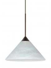Besa Lighting 1XC-117652-BR-L - Besa Pendant Kona Bronze Marble 1x50W MAX GY6.35 Base, 15Ft. Cord