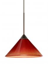 Besa Lighting 1XC-117681-LED-BR-L - Besa Pendant Kona Bronze Sunset 1x5W LED, 15Ft. Cord