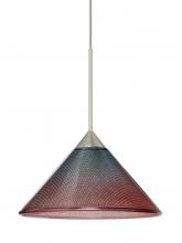Besa Lighting 1XC-117691-LED-SN-L - Besa Pendant Kona Satin Nickel Bi-Color 1x5W LED, 15Ft. Cord