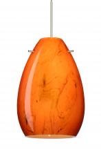 Besa Lighting 1XC-1713HB-LED-SN-L - Besa Pendant Pera 6 Satin Nickel Habanero 1x5W LED, 15Ft. Cord