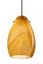 Besa Lighting 1XC-1713HN-BR-L - Besa Pendant Pera 6 Bronze Honey 1x50W MAX GY6.35 Base, 15Ft. Cord