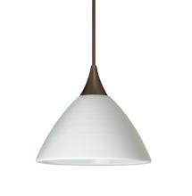 Besa Lighting 1XC-1743KR-LED-BR-L - Besa Pendant Domi Bronze Chalk 1x6W LED, 15Ft. Cord