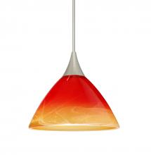 Besa Lighting 1XC-1743SL-LED-SN-L - Besa Pendant Domi Satin Nickel Solare 1x6W LED, 15Ft. Cord