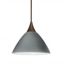 Besa Lighting 1XC-1743TN-LED-BR-L - Besa Pendant Domi Bronze Titan 1x6W LED, 15Ft. Cord