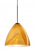 Besa Lighting 1XC-1779HN-LED-BR-L - Besa Pendant Mia Bronze Honey 1x5W LED, 15Ft. Cord