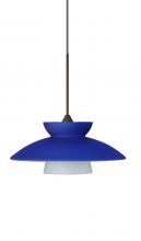 Besa Lighting 1XC-271823-BR - Besa Pendant Trilo 7 Bronze Blue Matte 1x50W Halogen