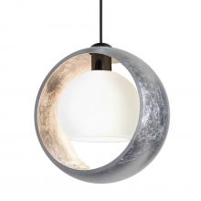 Besa Lighting 1XC-4293SS-BK - Besa Pendant Pogo, Black Finish, Silver/Inner Silver 1xMAX GY6.35 Base