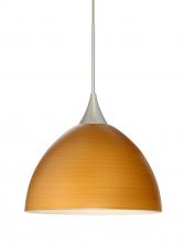 Besa Lighting 1XC-4679OK-LED-SN-L - Besa Pendant Brella Satin Nickel Oak 1x5W LED, 15Ft. Cord