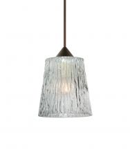 Besa Lighting 1XC-512500-BR-L - Besa Pendant Nico 4 Bronze Clear Stone 1xMAX GY6.35 Base, 15Ft. Cord