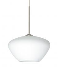 Besa Lighting 1XC-541007-SN-L - Besa Pendant Peri Satin Nickel Opal Matte 1x50W MAX GY6.35 Base, 15Ft. Cord