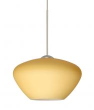 Besa Lighting 1XC-5410VM-SN-L - Besa Pendant Peri Satin Nickel Vanilla Matte 1x50W MAX GY6.35 Base, 15Ft. Cord