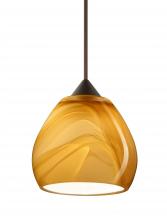Besa Lighting 1XC-5605HN-BR-L - Besa Pendant Tay Tay Bronze Honey 1x50W MAX GY6.35 Base, 15Ft. Cord