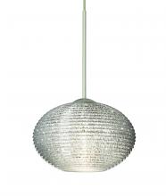 Besa Lighting 1XC-5612GL-LED-SN-L - Besa Pendant Lasso Satin Nickel Glitter 1x5W LED, 15Ft. Cord