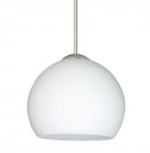 Besa Lighting 1XC-565807-LED-SN-L - Besa Pendant Palla 5 Satin Nickel Opal Matte 1x5W LED, 15Ft. Cord