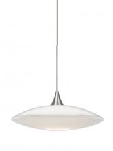 Besa Lighting 1XC-629406-SN - Besa Pendant Spazio Satin Nickel Opal Glossy 1x50W MAX GY6.35 Base