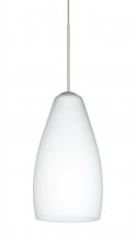 Besa Lighting 1XC-719807-LED-SN-L - Besa Pendant Karli Satin Nickel Opal Matte 1x5W LED, 15Ft. Cord