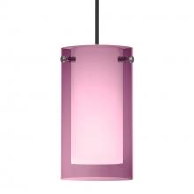 Besa Lighting 1XC-A44007-LED-BK - Besa Pendant Pahu 4, Black Finish, Transparent Amethyst/Opal 1x5W LED