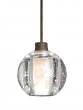 Besa Lighting 1XC-BOCA5BB-BR-L - Besa, Boca 5 Cord Pendant, Clear Bubble, Bronze Finish, 1xMAX GY6.35 Base, 15Ft. Cord