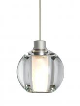 Besa Lighting 1XC-BOCA5CL-SN-L - Besa, Boca 5 Cord Pendant, Clear, Satin Nickel Finish, 1xMAX GY6.35 Base, 15Ft. Cord