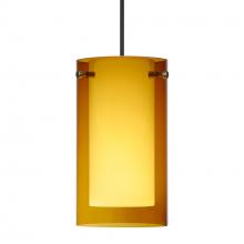 Besa Lighting 1XC-G44007-BK - Besa Pendant Pahu 4, Black Finish, Transparent Armagnac/Opal 1xMAX GY6.35 Base