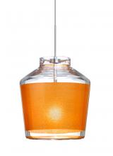 Besa Lighting 1XC-PIC6GD-SN - Besa Pendant Pica 6 Satin Nickel Gold Sand 1x50W MAX GY6.35 Base