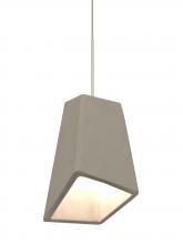 Besa Lighting 1XC-SKIPTN-LED-SN-L - Besa Skip Cord Pendant, Tan, Satin Nickel Finish, 1x9W LED, 15Ft. Cord