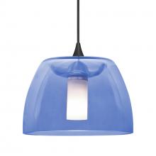 Besa Lighting 1XC-SPURBL-BK - Besa Spur Pendant, Blue, Black Finish, 1xMAX GY6.35 Base