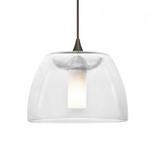 Besa Lighting 1XC-SPURCL-BR-L - Besa Spur Cord Pendant, Clear, Bronze Finish, 1xMAX GY6.35 Base, 15Ft. Cord