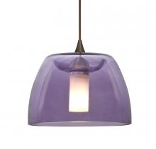 Besa Lighting 1XC-SPURPL-BR-L - Besa Spur Cord Pendant, Plum, Bronze Finish, 1xMAX GY6.35 Base, 15Ft. Cord