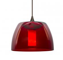 Besa Lighting 1XC-SPURRD-BR-L - Besa Spur Cord Pendant, Red, Bronze Finish, 1xMAX GY6.35 Base, 15Ft. Cord