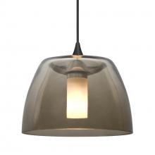 Besa Lighting 1XC-SPURSM-BK - Besa Spur Pendant, Smoke, Black Finish, 1xMAX GY6.35 Base