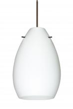 Besa Lighting 1XT-171307-BR-L - Besa Pendant Pera 6 Bronze Opal Matte 1x50W MAX GY6.35 Base, 15Ft. Cord