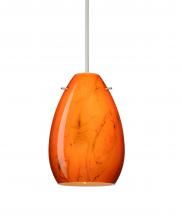 Besa Lighting 1XT-1713HB-SN-L - Besa Pendant Pera 6 Satin Nickel Habanero 1x50W MAX GY6.35 Base, 15Ft. Cord