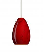 Besa Lighting 1XT-1713MA-SN-L - Besa Pendant Pera 6 Satin Nickel Magma 1x50W MAX GY6.35 Base, 15Ft. Cord