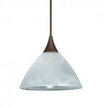 Besa Lighting 1XT-174352-LED-BR-L - Besa Pendant Domi Bronze Marble 1x6W LED, 15Ft. Cord